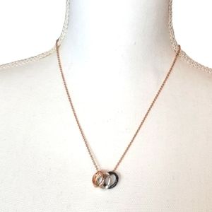 g by Gennaro Minimalist 3 Ring Necklace